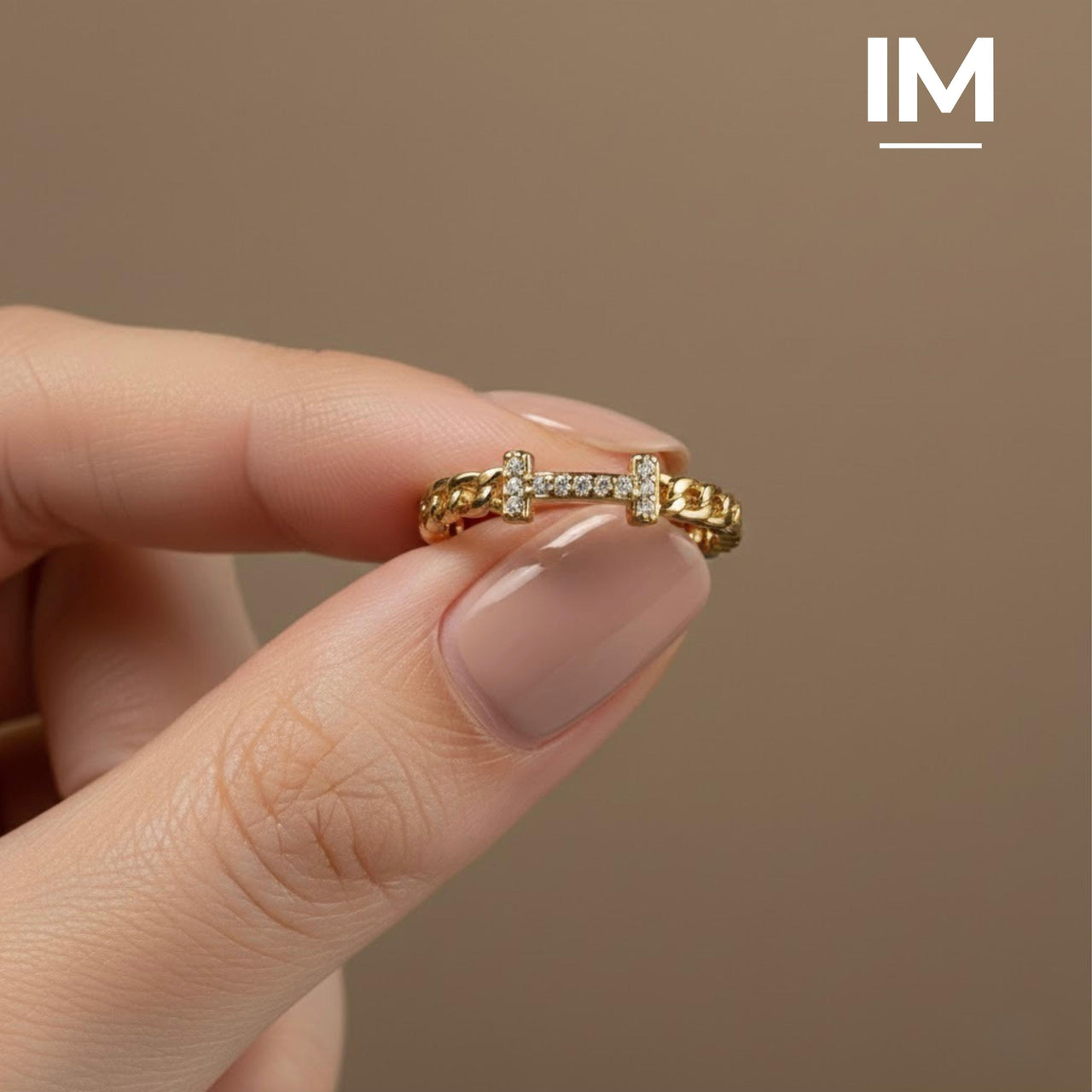 Anillo ESLABONES CENTRO ZIRCON #03