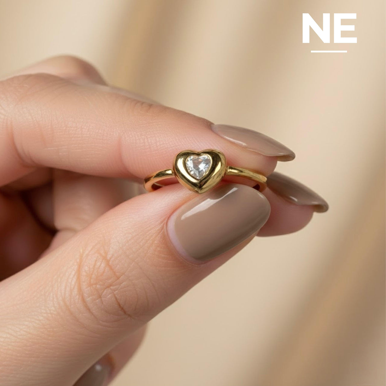Anillo CORAZON CON DIAMANTE #02