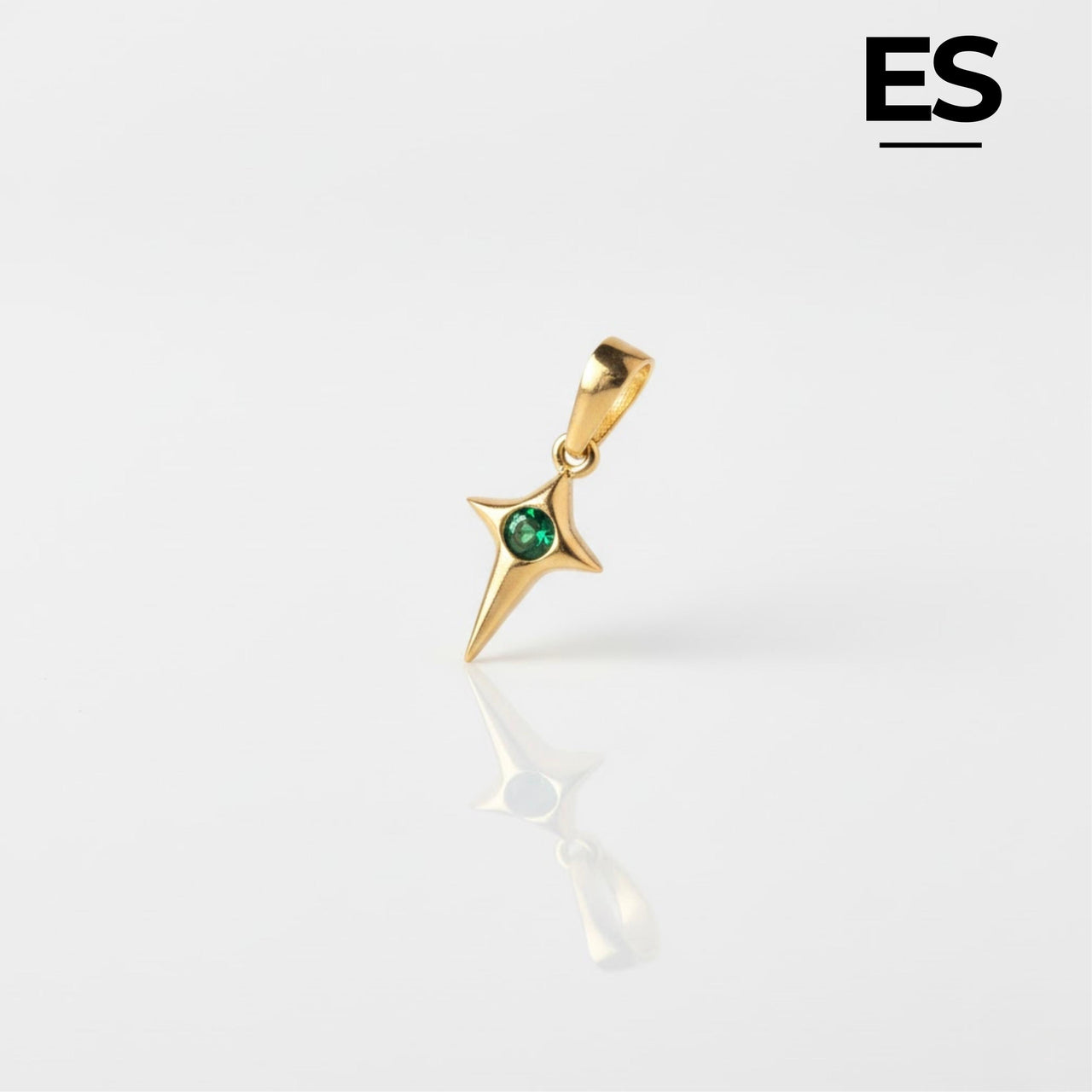 DIJE ESTRELLA  BELEN PUNTO ESMERALDA #12