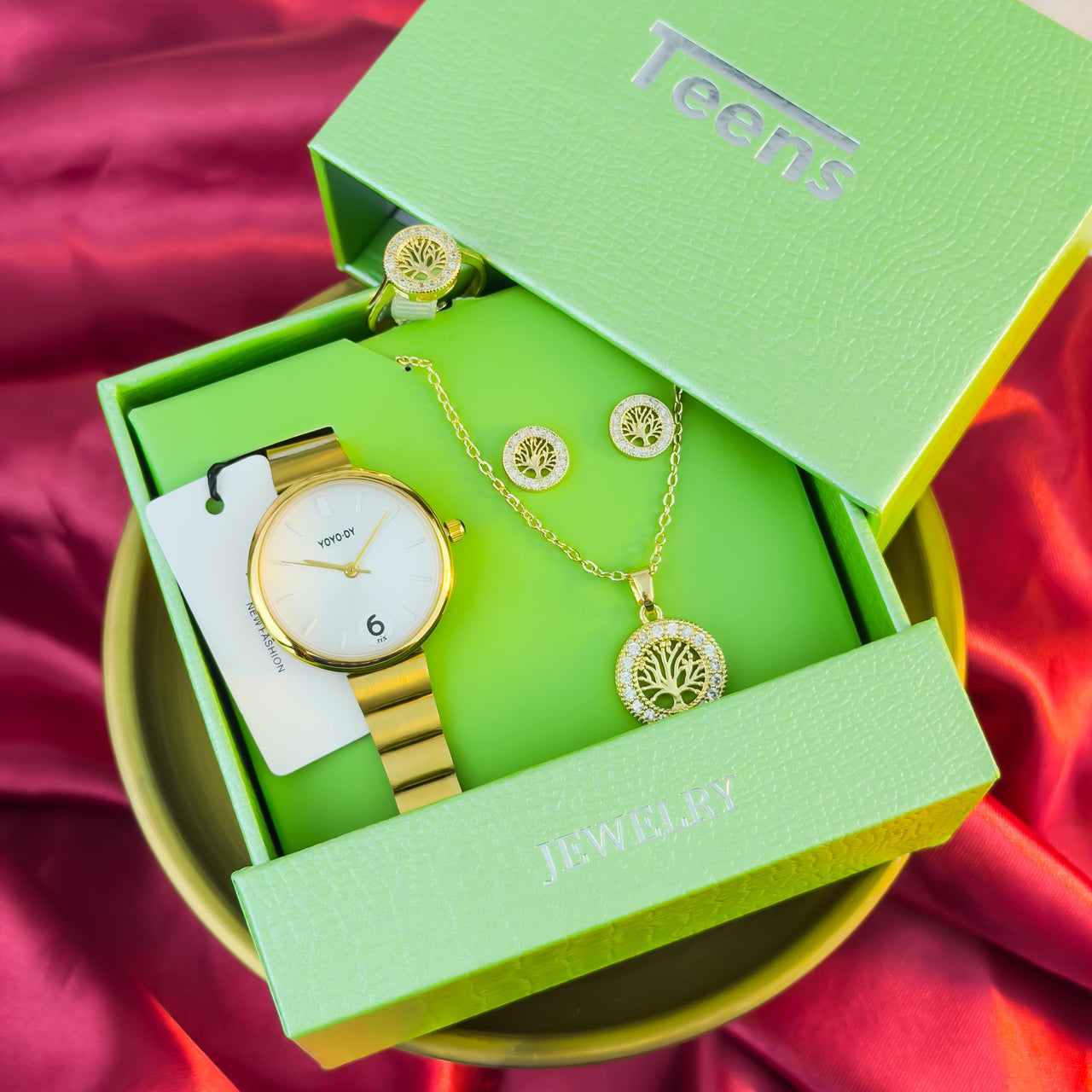 Reloj YOYO DY- TOPOS, ANILLO Y COLLAR #03